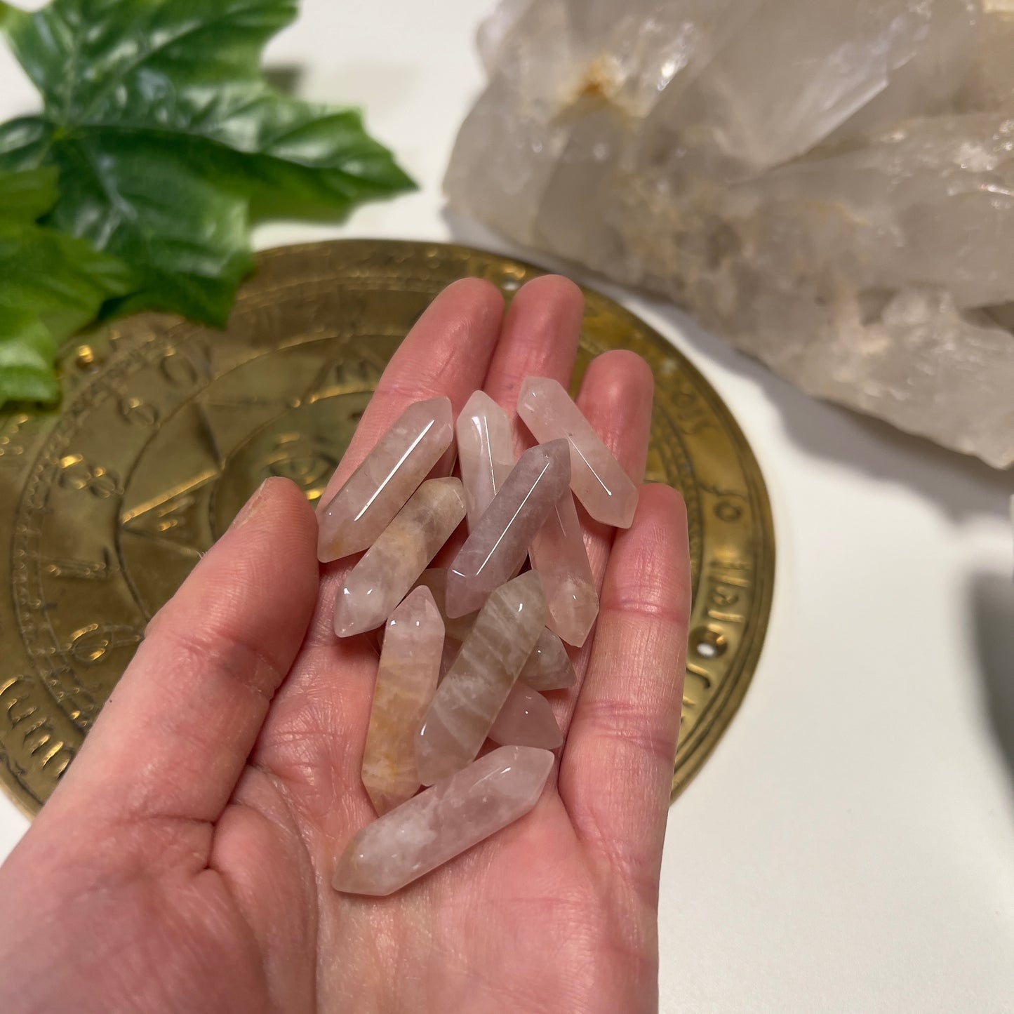 1Pcs Rose Quartz Mini DT