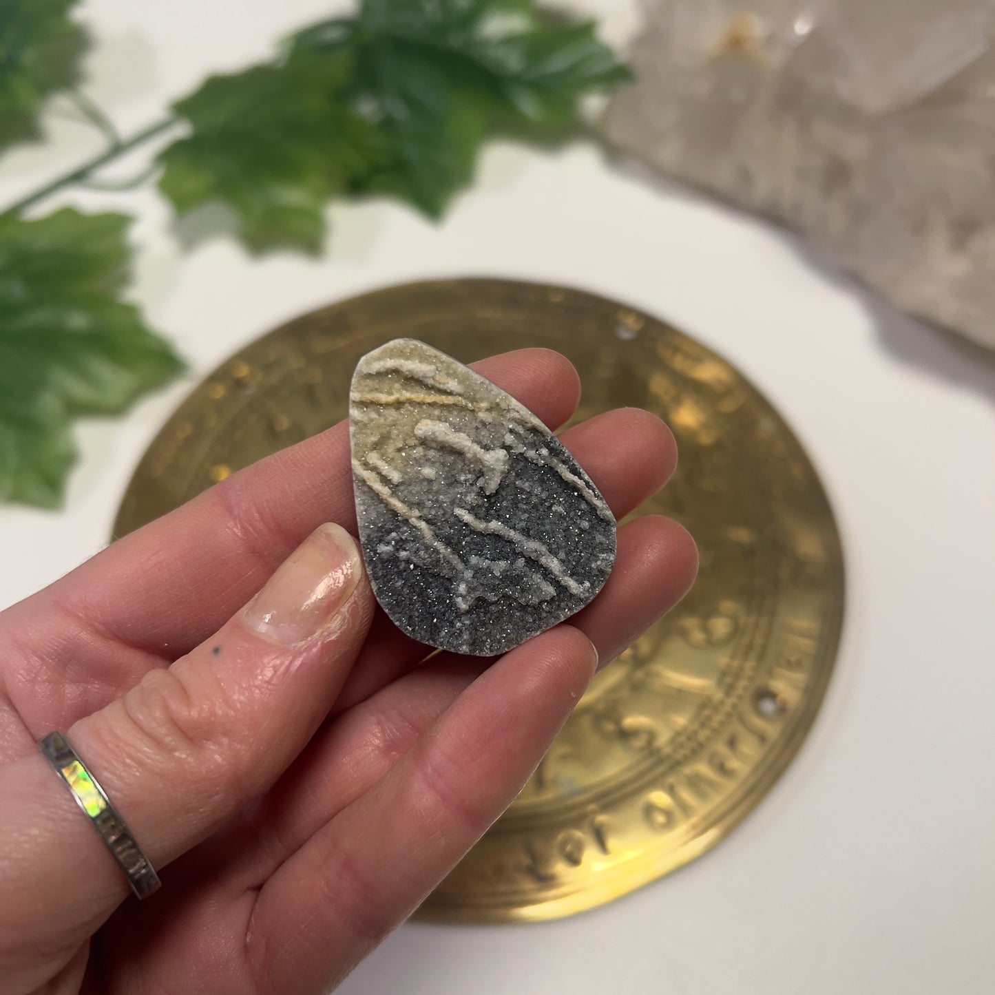 Druzy Sphalerite Tear Drop