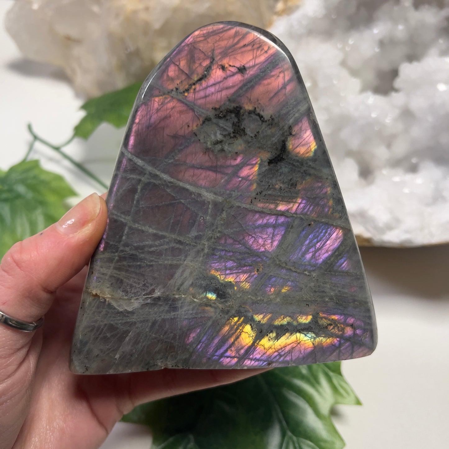 Purple Lightning Labradorite