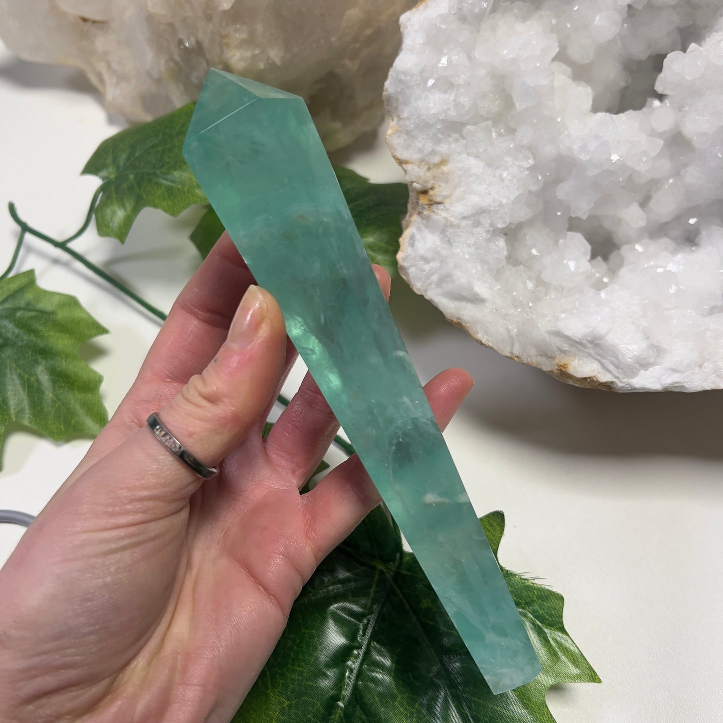 Baja Blast Fluorite Wand On Stand