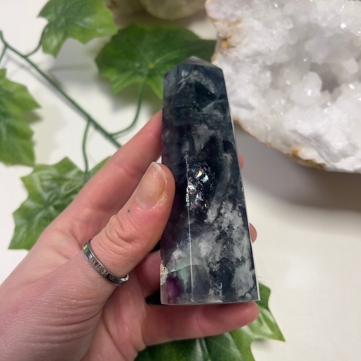 Feather Rainbow Fluorite