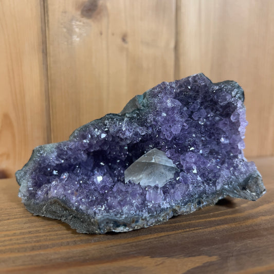 Deep Purple Amethyst Calcite Cluster