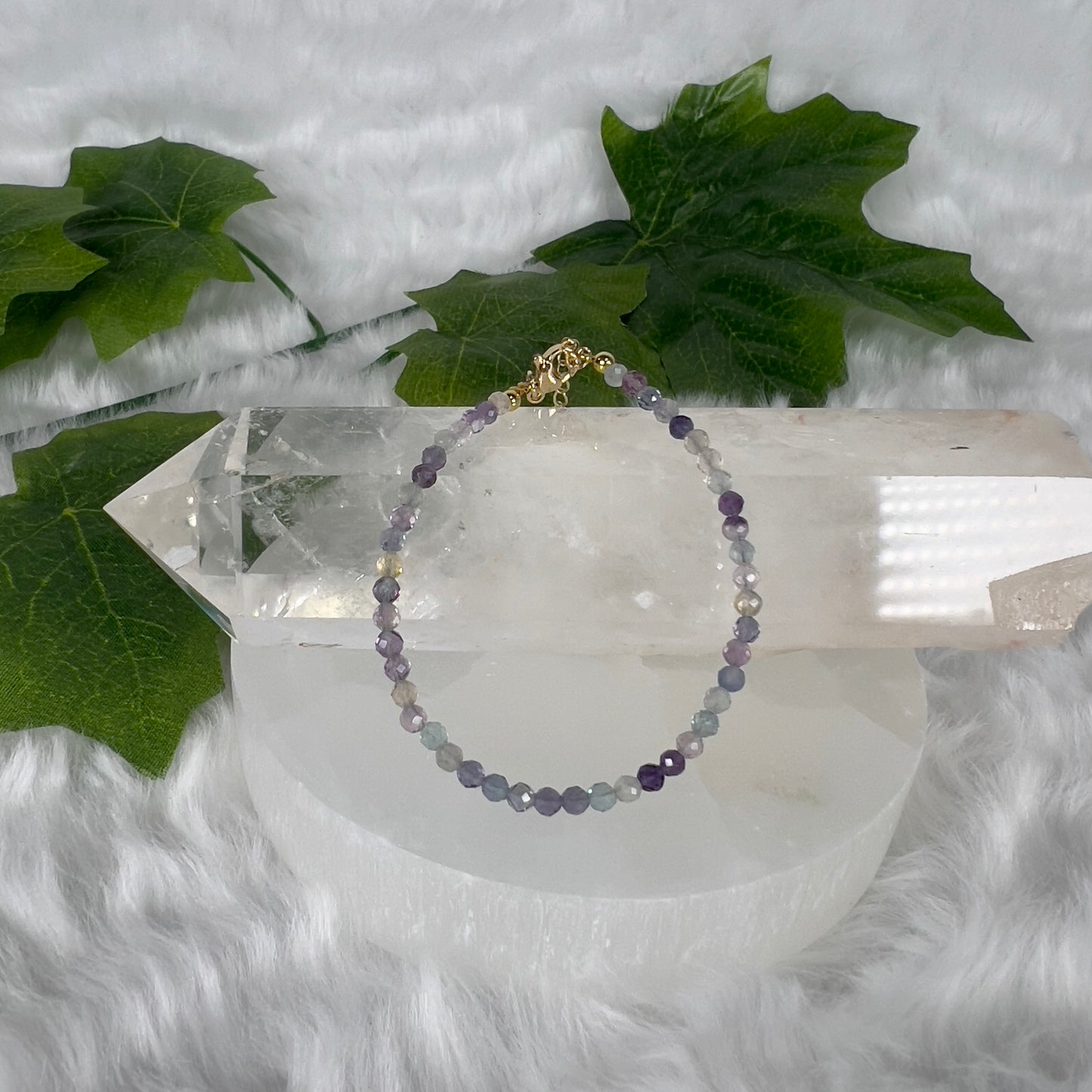 Various Adjustable Cut Gemstone Bracelet