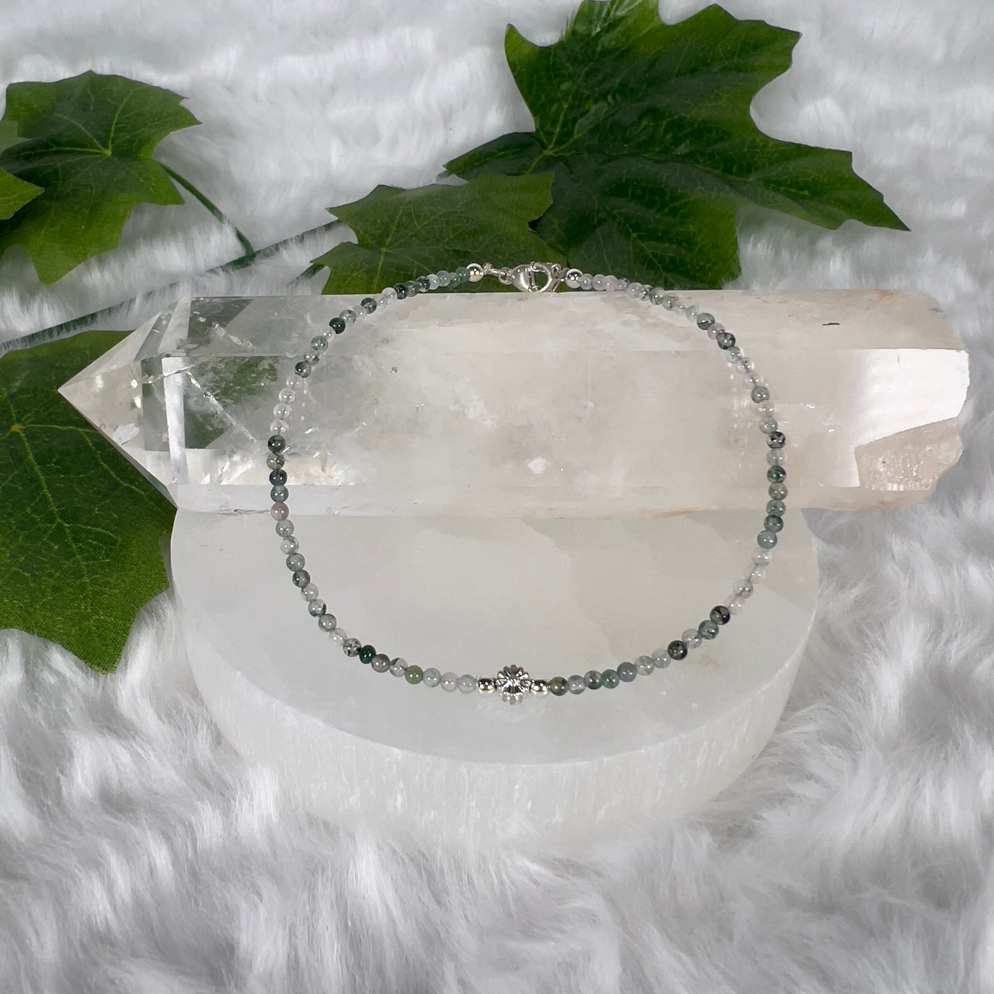 Various Cut Gemstone Anklets Ajustable Size