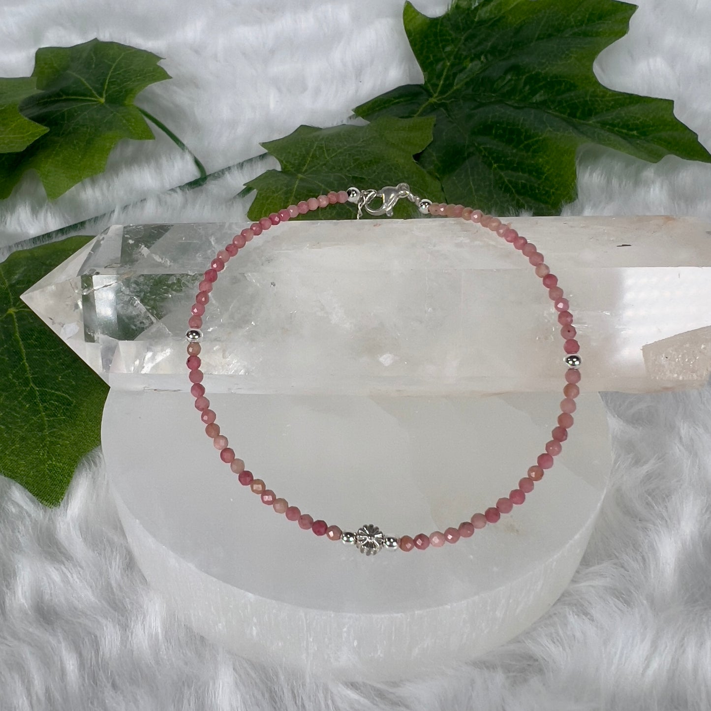 Various Cut Gemstone Anklets Ajustable Size