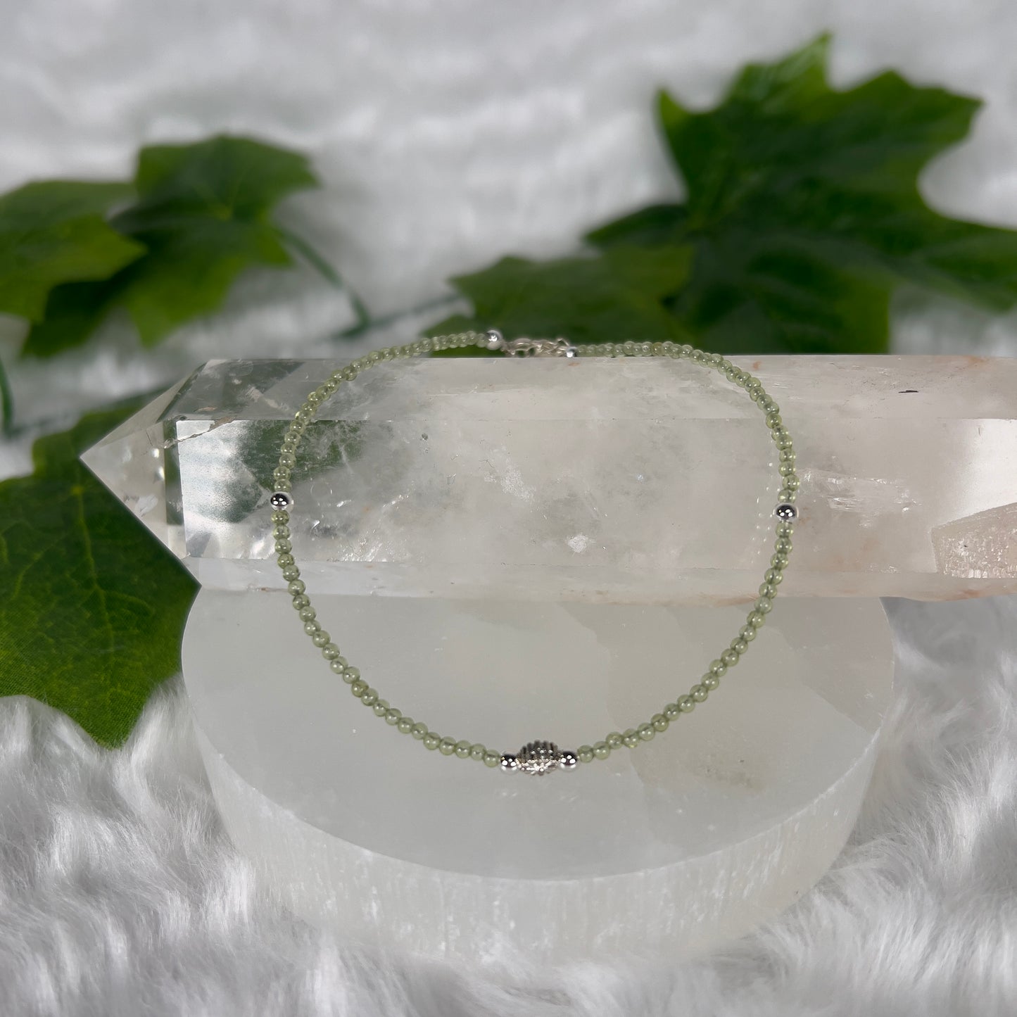 Various Cut Gemstone Anklets Ajustable Size