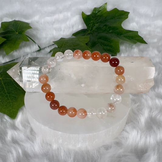 Fire & Clear Quartz Bracelet