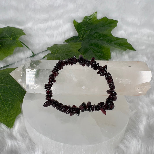 Garnet Chip Bracelet