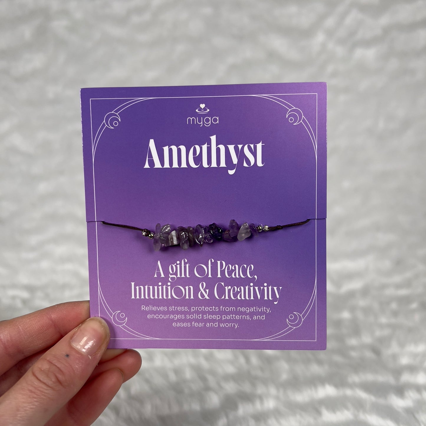 Amethyst Adjustable String Bracelet