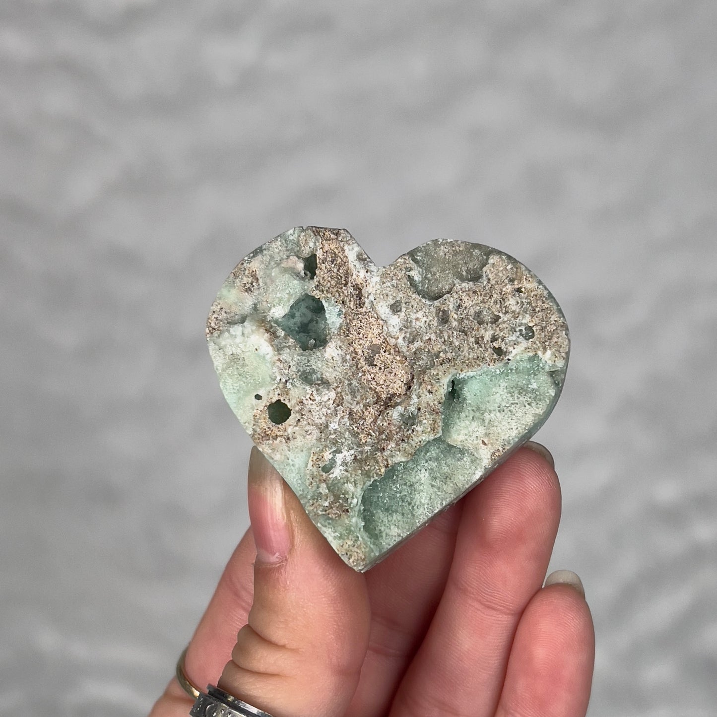 Blue Aragonite Heart FRIDAY